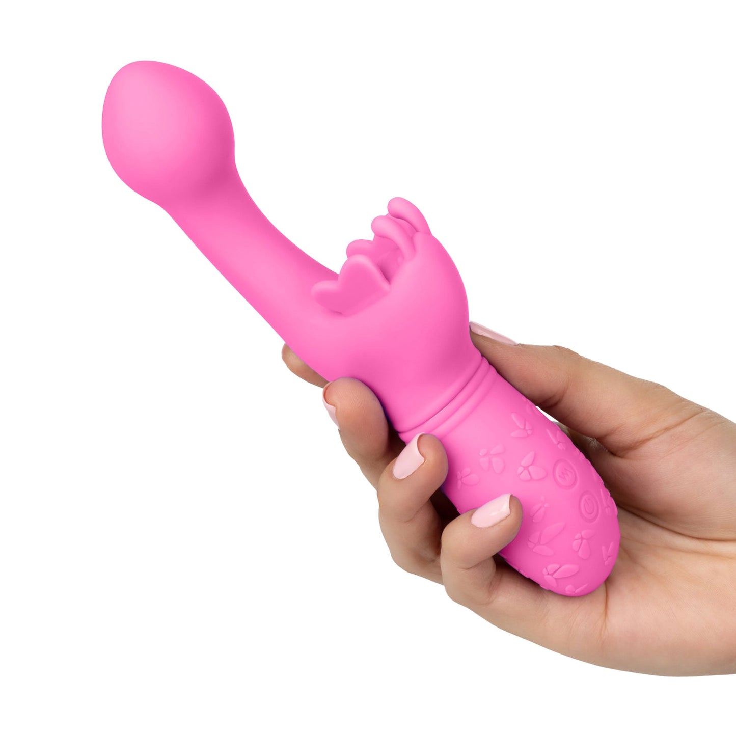 Ball Tip Curved Butterfly Kiss G-Spot Vibrator- Pink