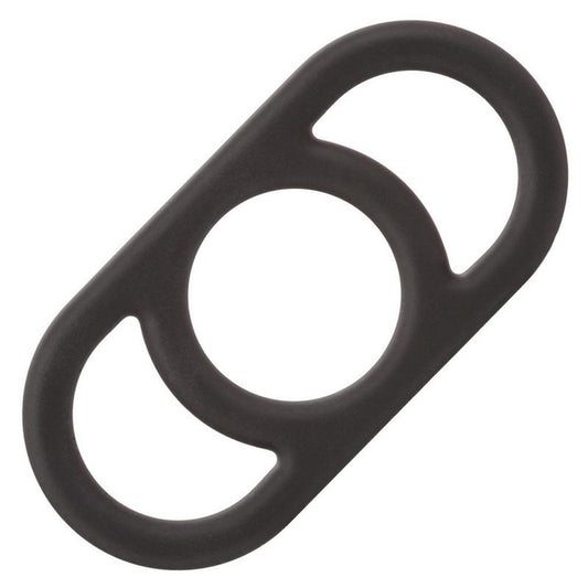 Liquid Silicone Triple Cock Ring Black