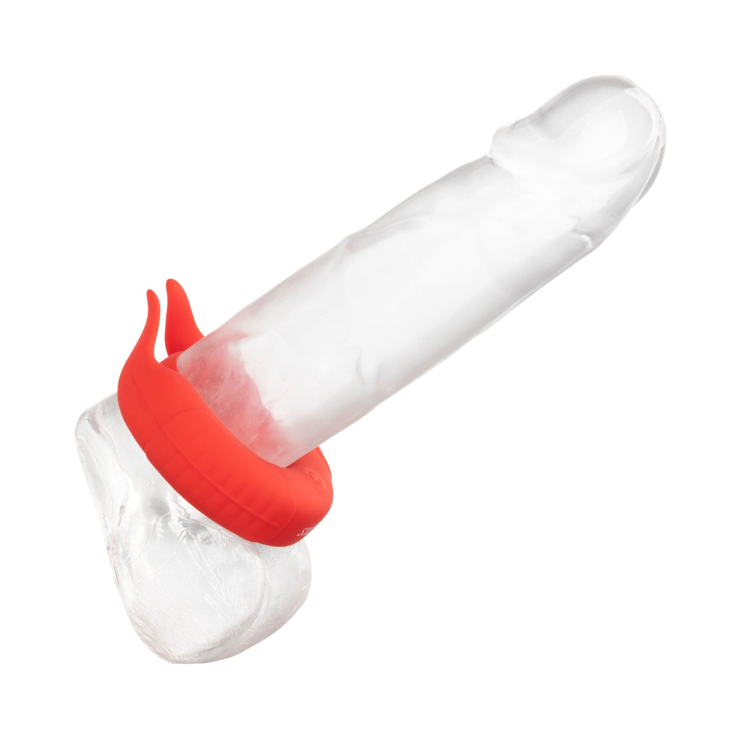 Silicone Rechargeable Taurus Enhancer Couples Ring - Red