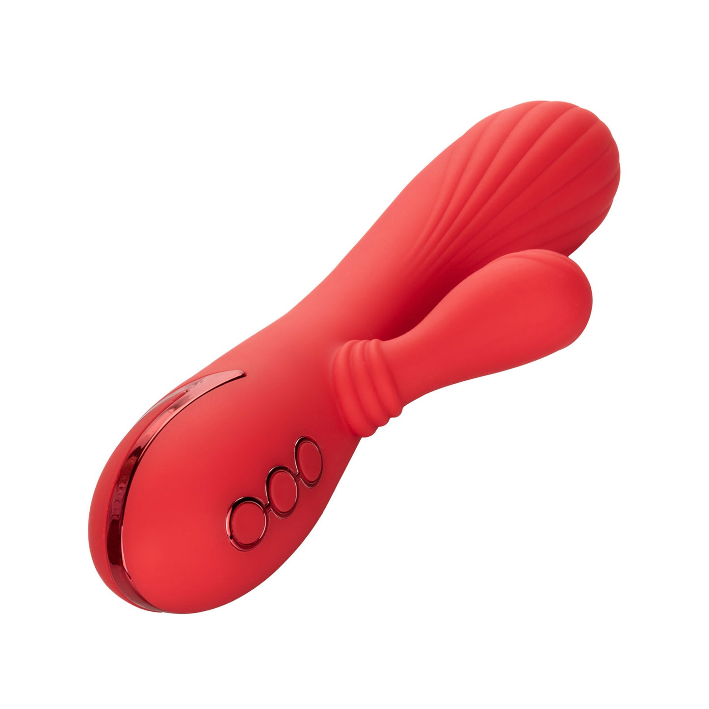 California Dreaming Palisades Passion Rechargeable Silicone Rabbit Vibrator - Red