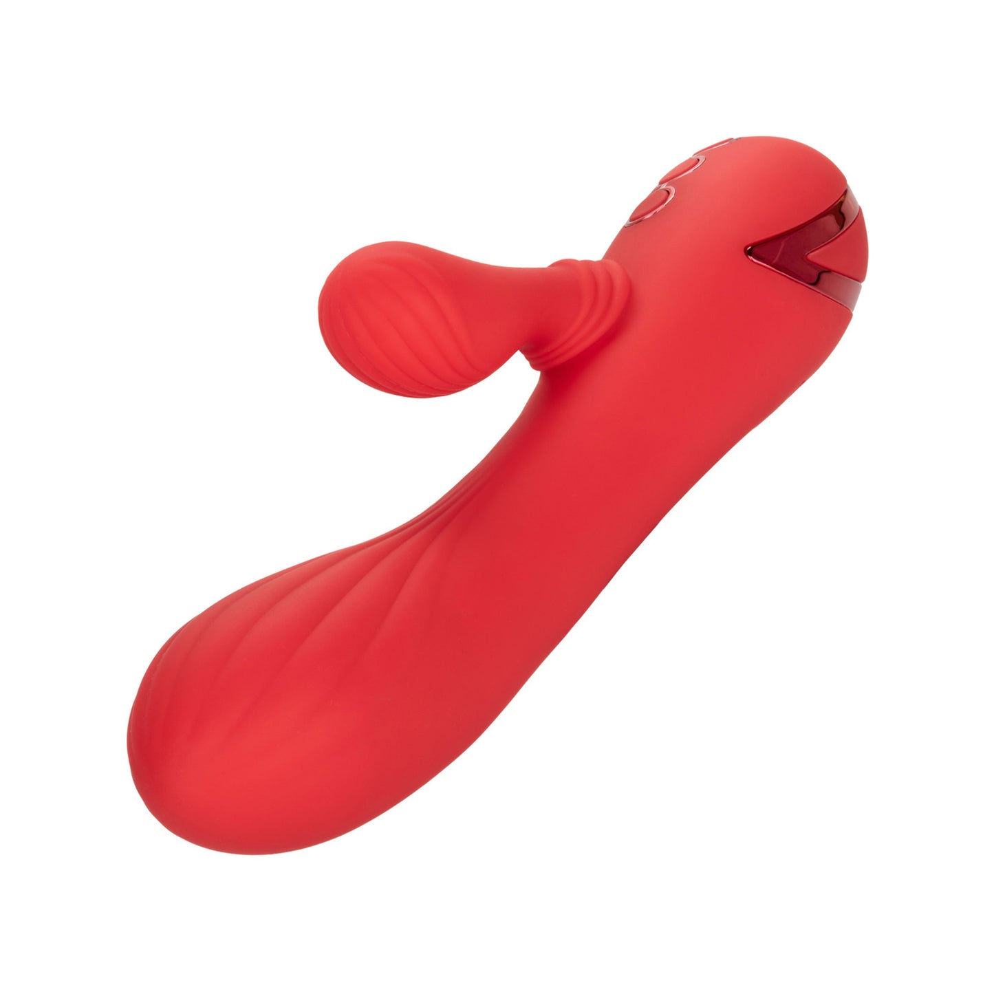 California Dreaming Palisades Passion Rechargeable Silicone Rabbit Vibrator - Red