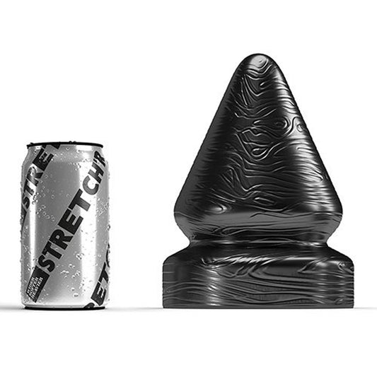 Extreme Stretch'r Butt Plug Cone Metallic Black - M