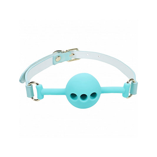 Paris Baby Blue Breathable Silicone Ball Gag