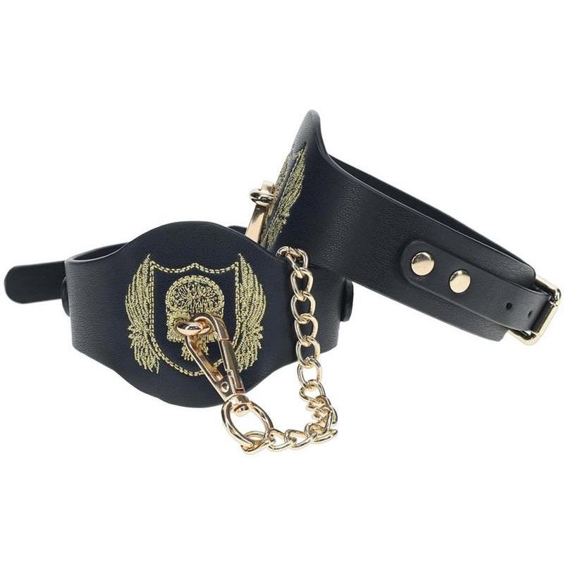 Gold Embroidery London Ankle Cuffs - Black