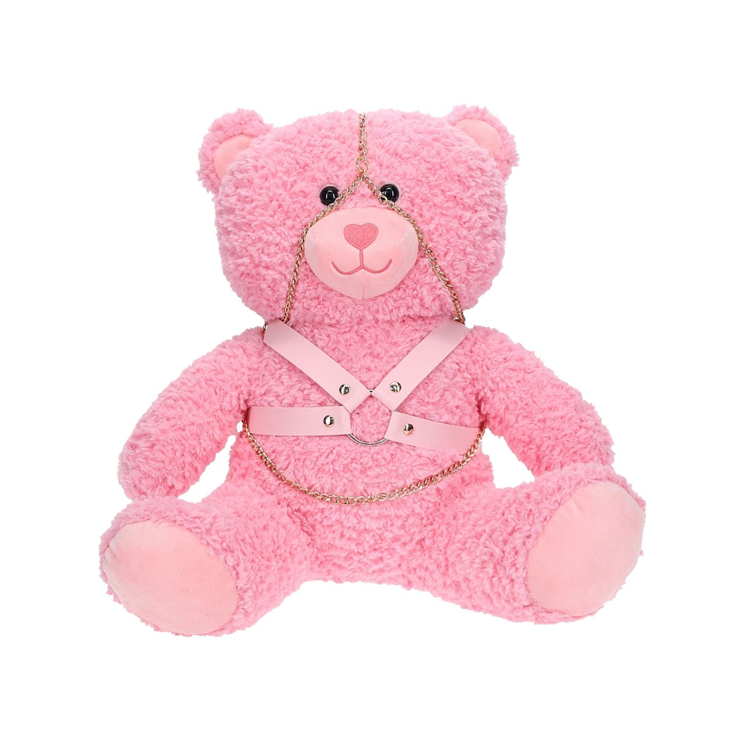 Pink Fuzzy Bondage Bear with Leash