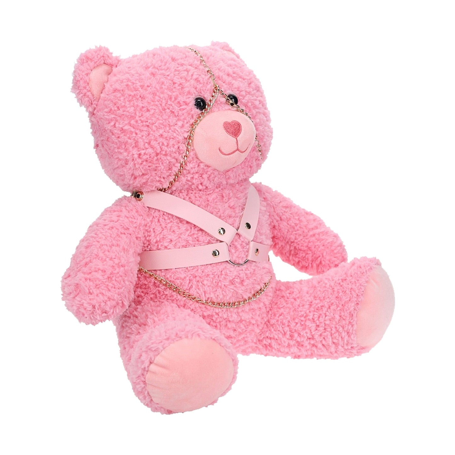 Pink Fuzzy Bondage Bear with Leash