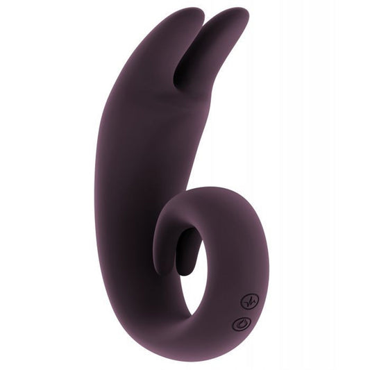 Flexy Rolled Vibrating Bunny Ears Tips- Purple