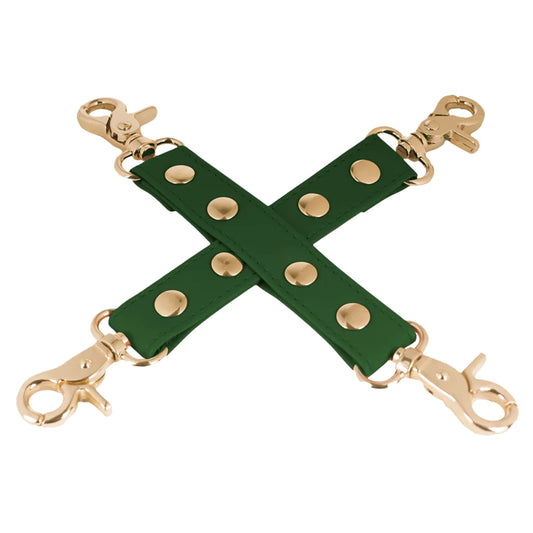 4 Way Hog Tie- Dark Green & Gold