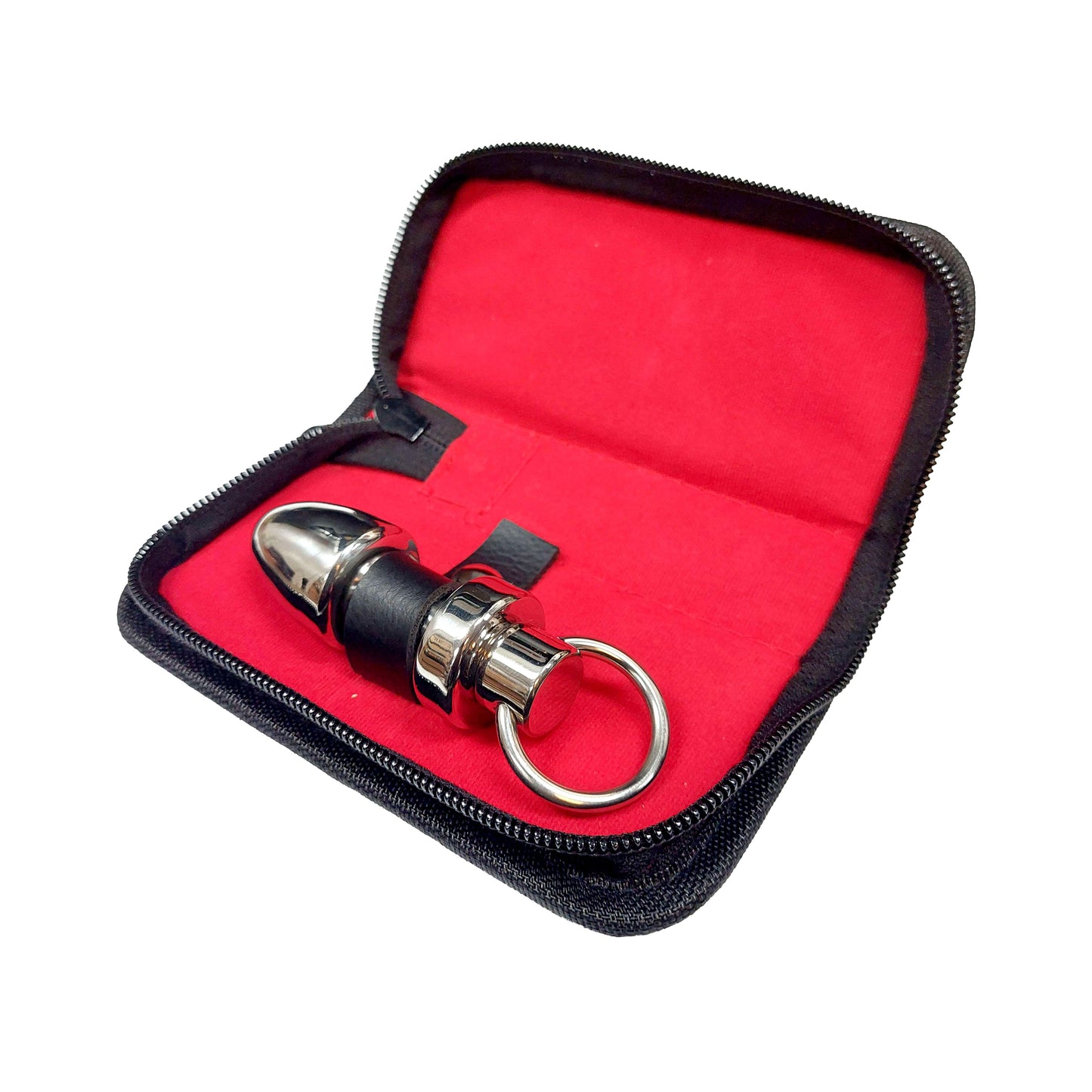 Heavy Stainless Steel Bondage Anal Plug with Removable Loop-M