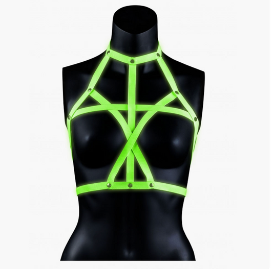 Bra Harness Glow in the Dark S/M - Green