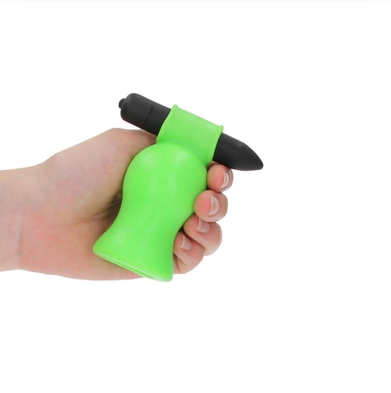 Vibrating Head Masturbator Glow in the Dark - Green