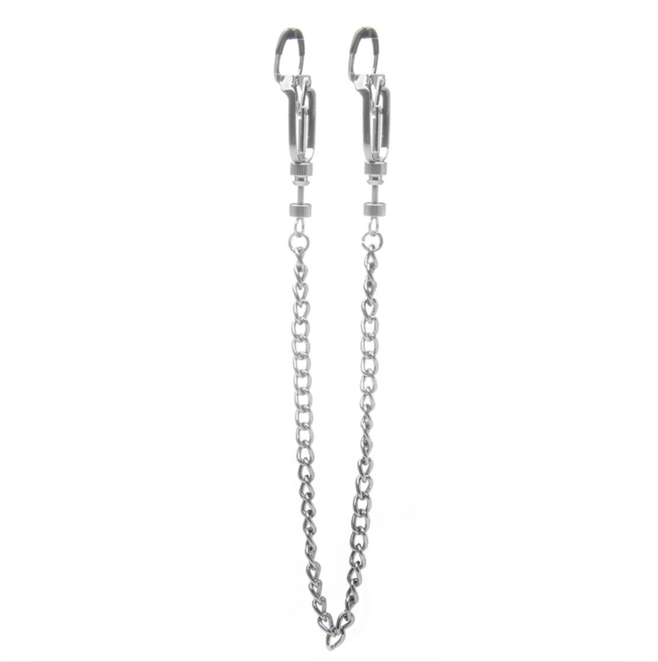 Helix Nipple Clamps & Chain - Silver