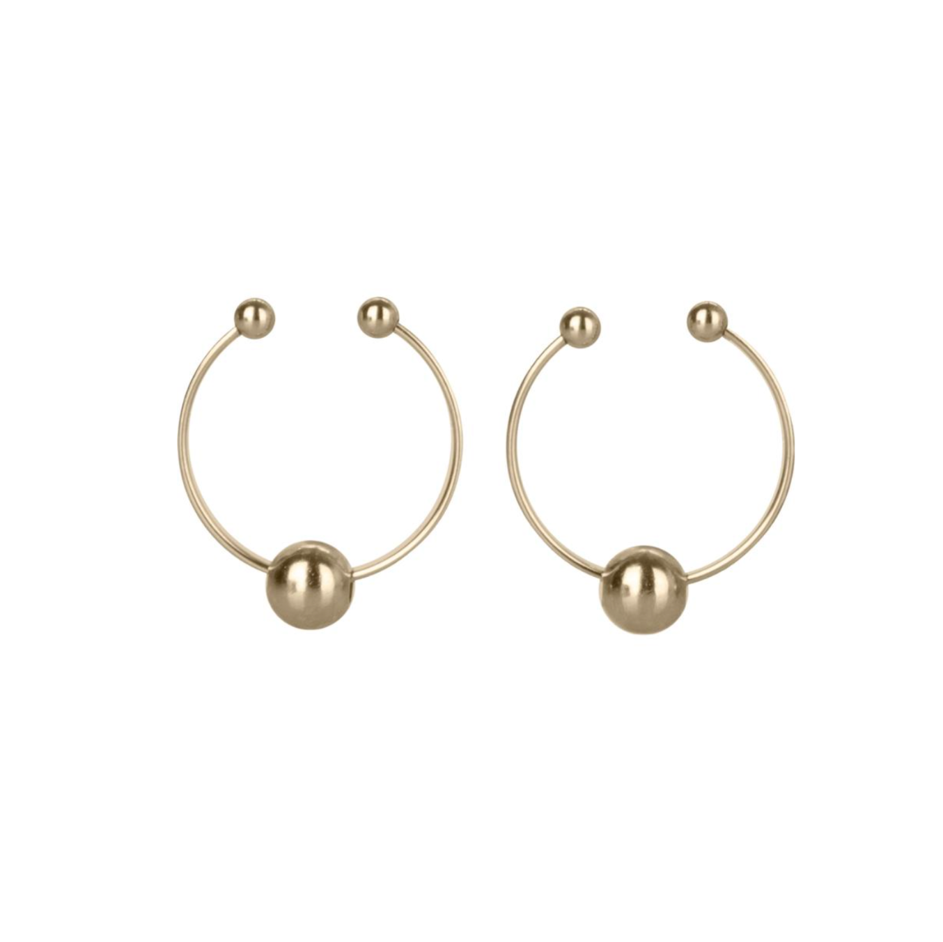 Non-Piercing Hoops Nipple Jewelry - Gold