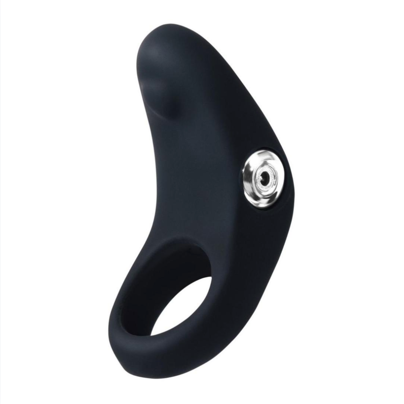 Stimulation Nub Couples Vibrating Cock Ring - Black