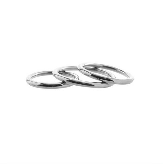 Stainless Steel Cock Ring Set of 3 Pieces