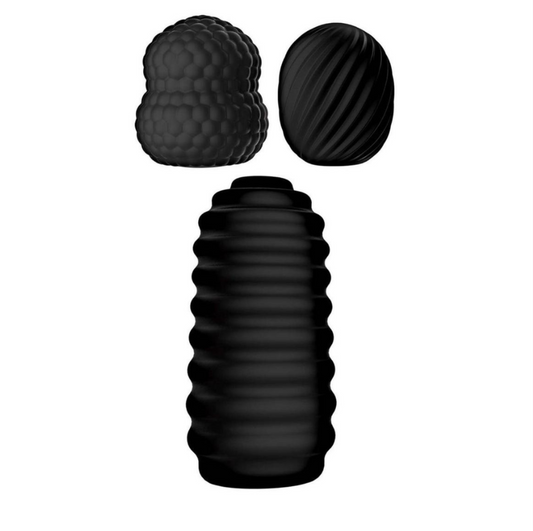 Delite Pocket Masturbator Kit - Black