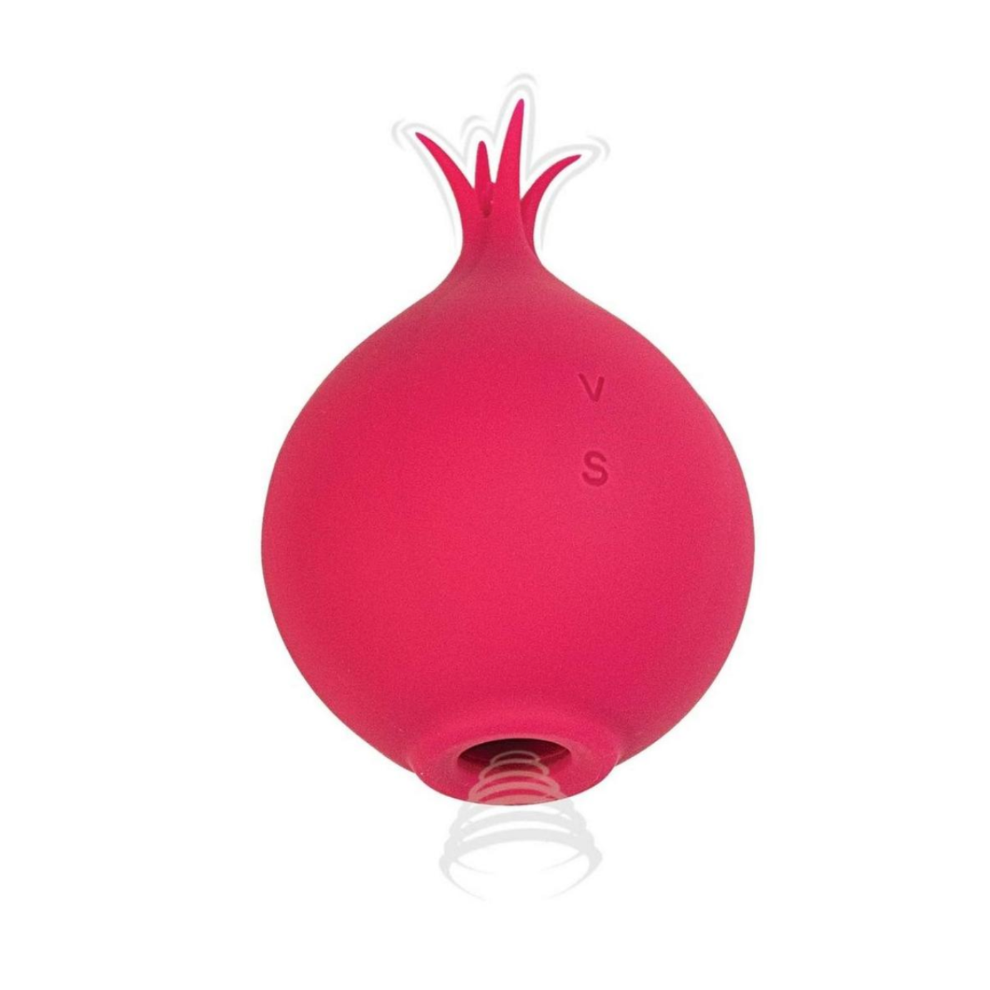 Clit-Tastic Silicone Suction Vibrating Ball Tickler - Red