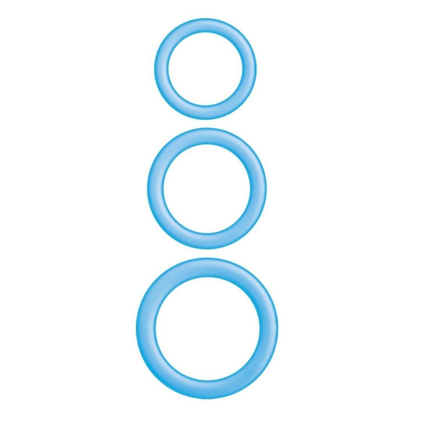 Enhancer Glow Rings Silicone Cockring - Blue