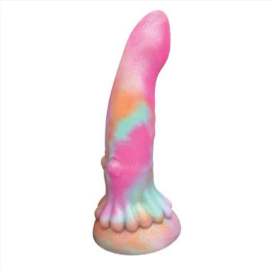 Squid Lust Vibrating Dildo - Multicolor