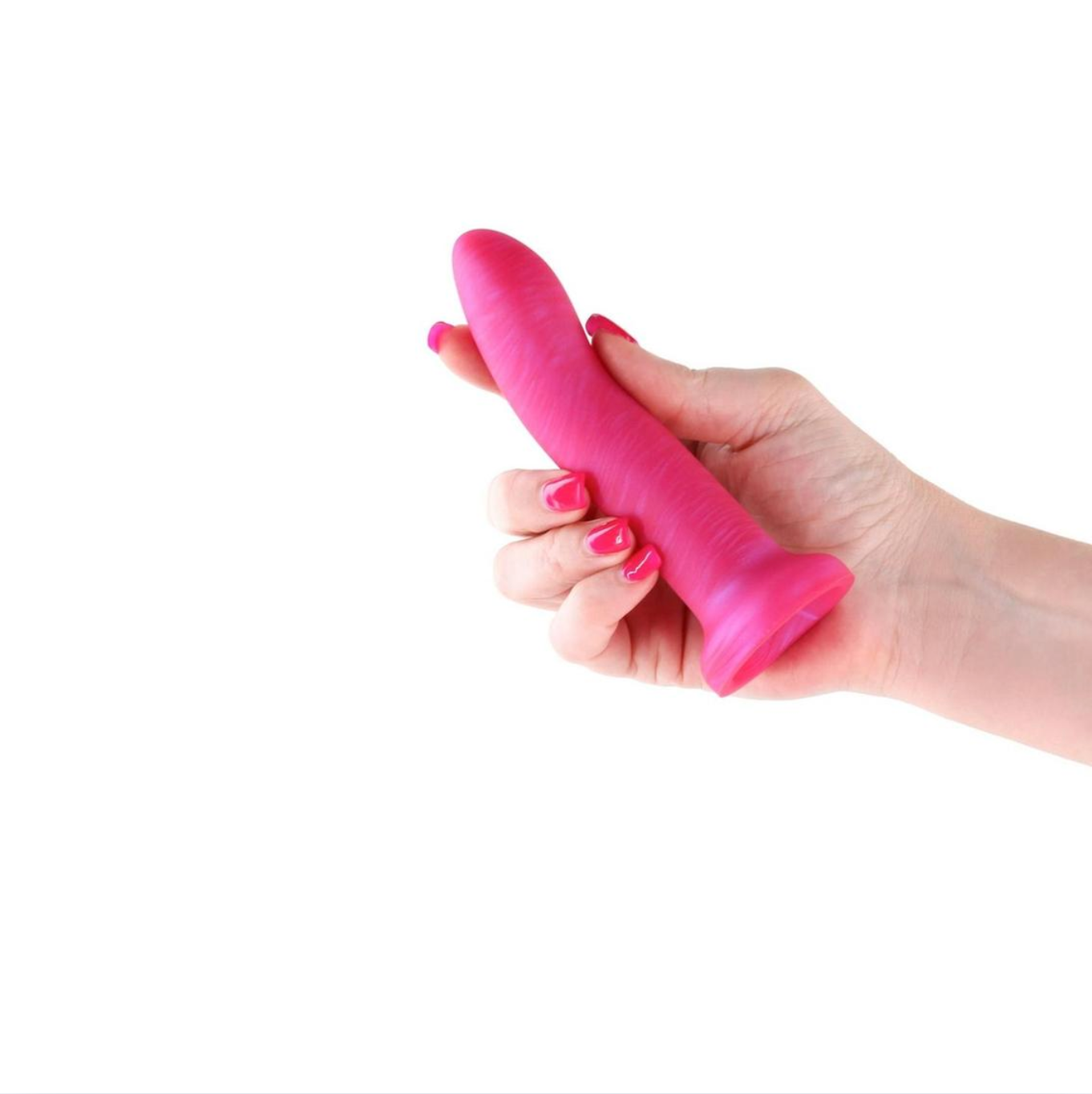 Queen's Delight Shimmer Plush Silicone 5in Dildo- Pink