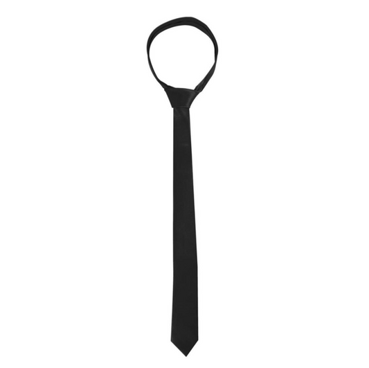 Satin Black Play Tie