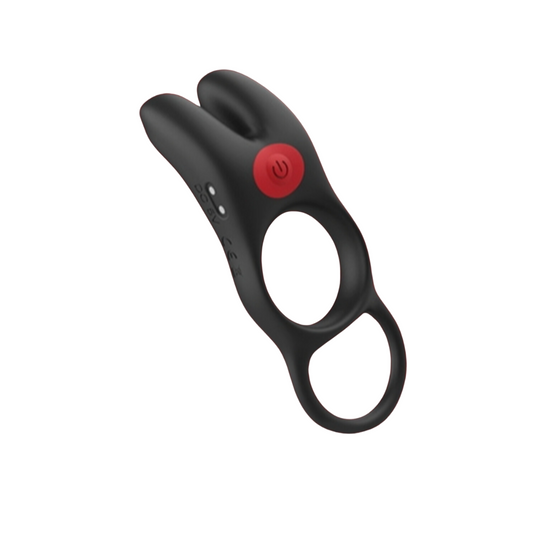 Vibrating Cock Ring V1 with Remote Control - Black/Red