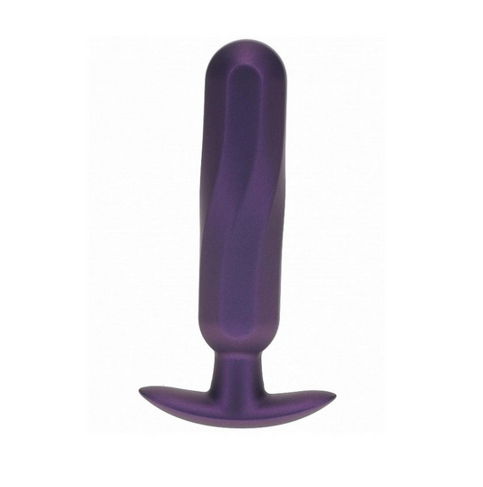 Oblong Anal Plug Silicone - Metallic Purple 4.6"