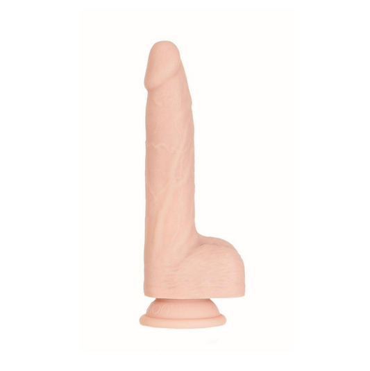 Naked Thrusting & Vibrating Dildo & Remote 8.5in - Vanilla