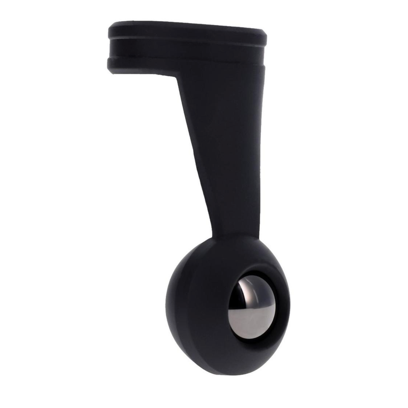 Silicone Covered Steel Ball Swing & Cock Ring Black