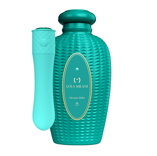 Lola Milani Teal Bottle Holder Vibrating Bullet