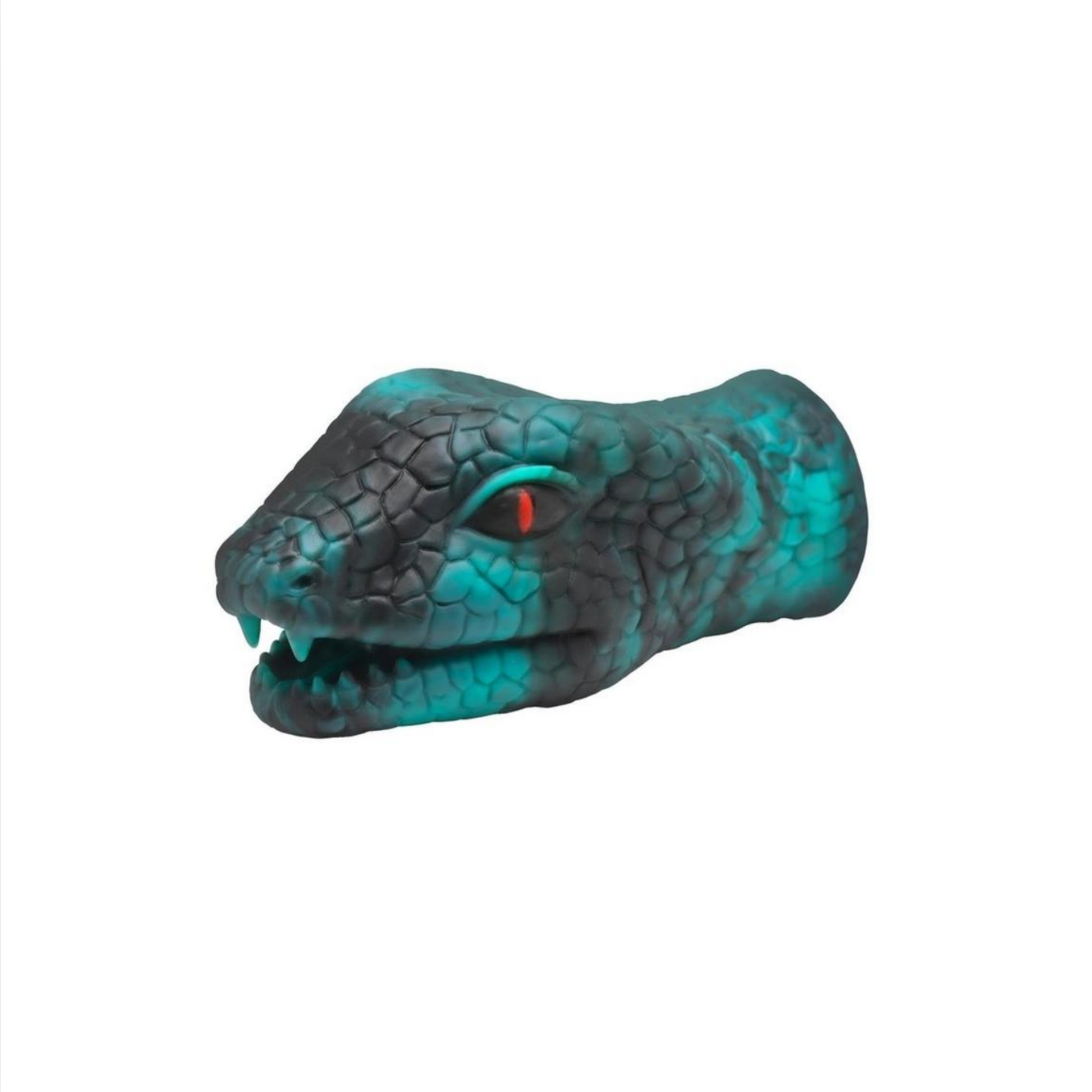 Snake stroker silicone green textured tunnel solo play kink.