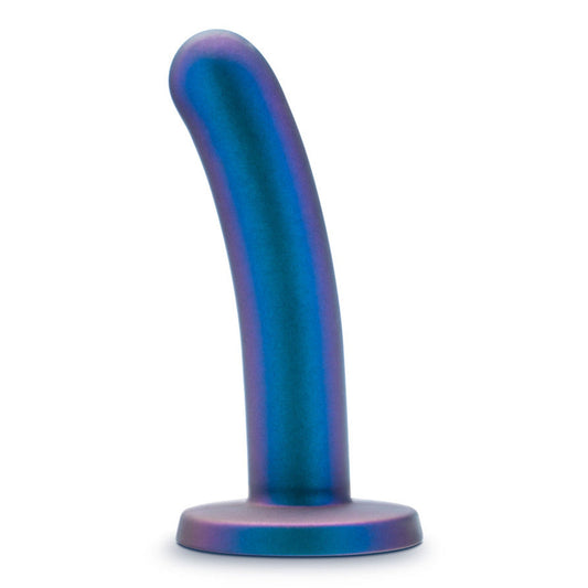 Silicone platinum-cured dildo dong anal vaginal play non-vibe suction-cup  harness-compatible intermediate surrender pegging elegant sensual adult-toys blue blue-lust