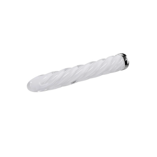 Glass Vibrator | Tapered tip and twisting textures with 10 speeds & rhythms 