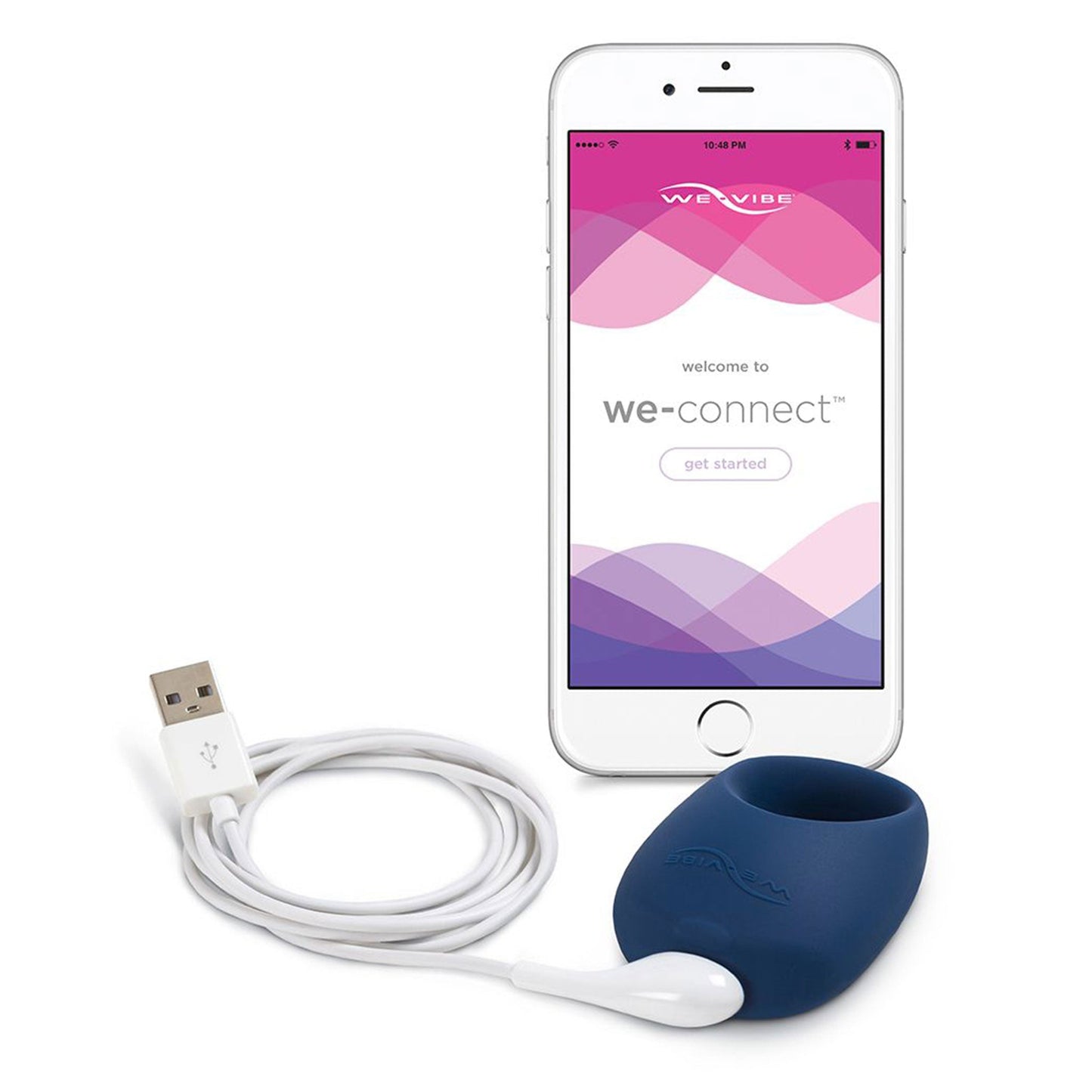 We-Vibe Pivot Rechargeable Silicone Vibrating Cock Ring - Midnight Blue