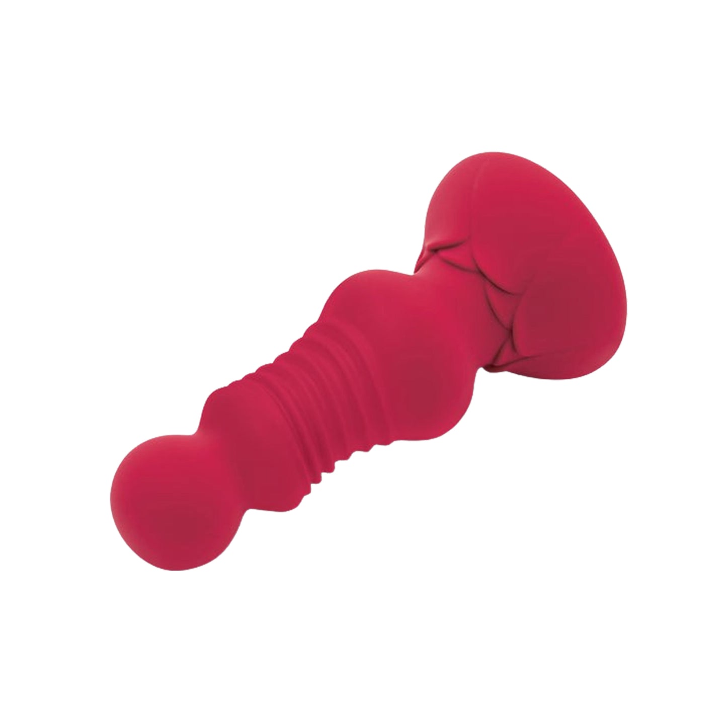 Thrusting Rosebud Butt Plug Rechargeable-Red