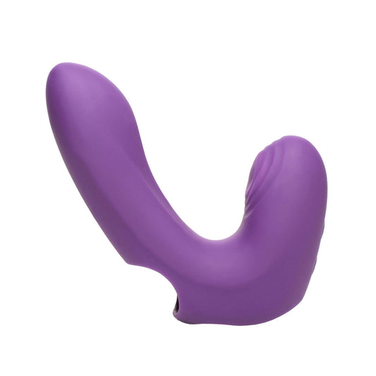 Double Finger Silicone Vibrator- Purple