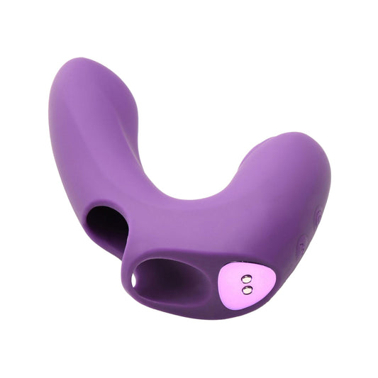 Double Finger Silicone Vibrator- Purple