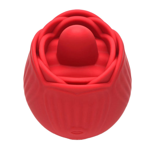 Inmi Bloomgasm French Rose  Licking & Vibrating Clitoral Stimulator - Red