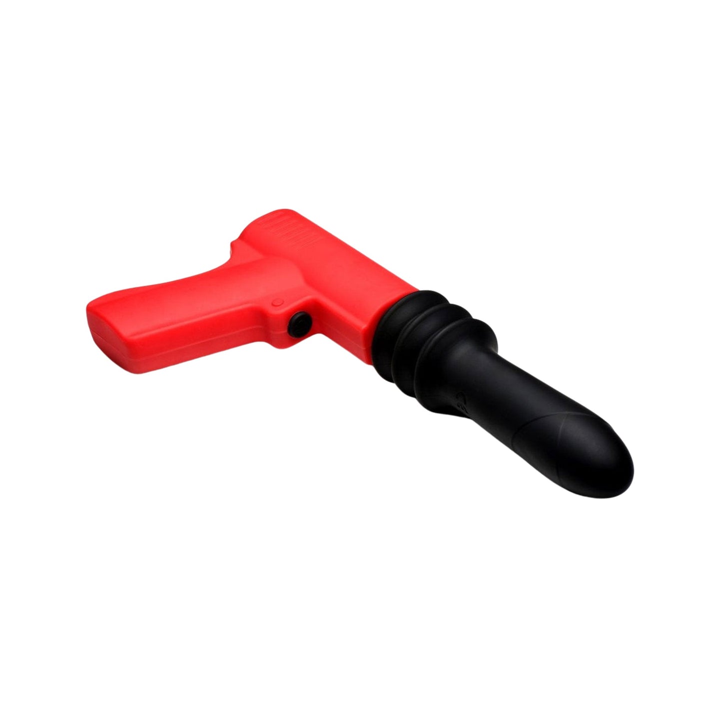 Pistol Thrusting Silicone Vibrator Red & Black