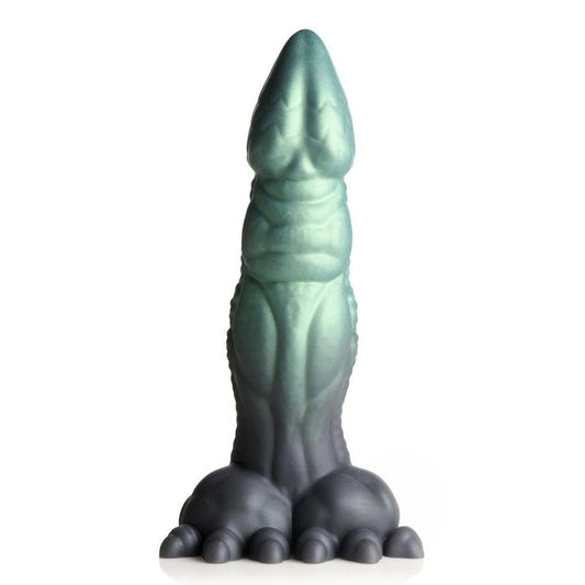 Creature Cocks Dickosaur Dinosaur Silicone Dildo - Green/Black