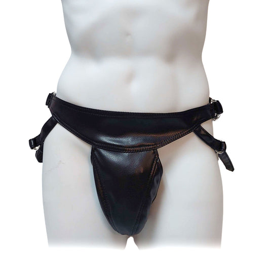 Adjustable Faux Leather Jock