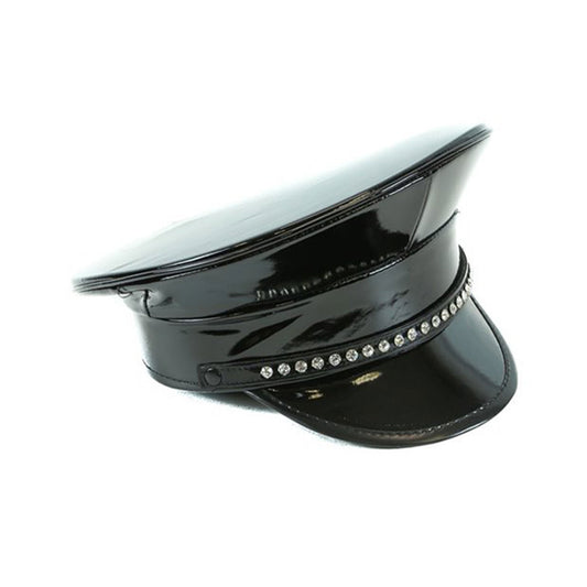 Military Police Hat With Rhinestone Trim