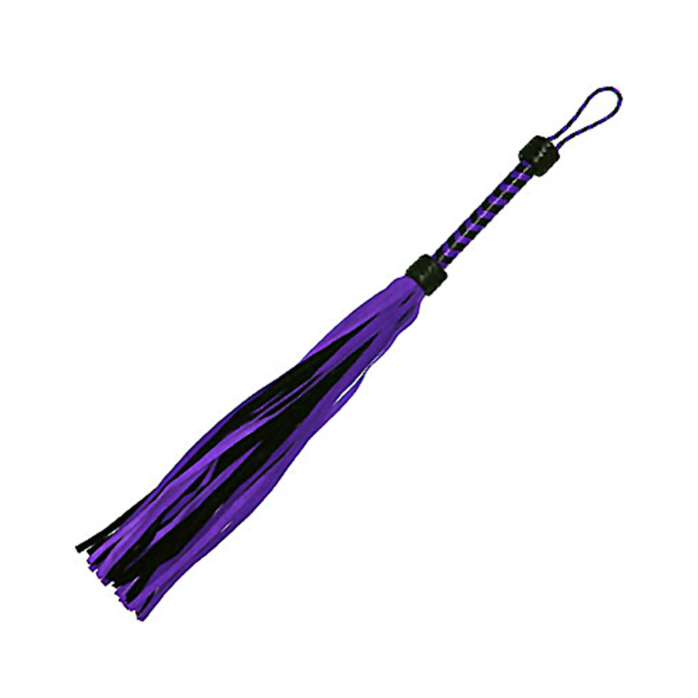 Suede Flogger with Weaved Handle