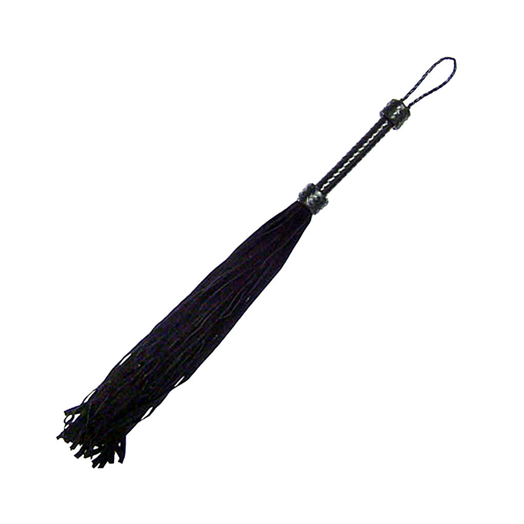 Suede Flogger with Weaved Handle