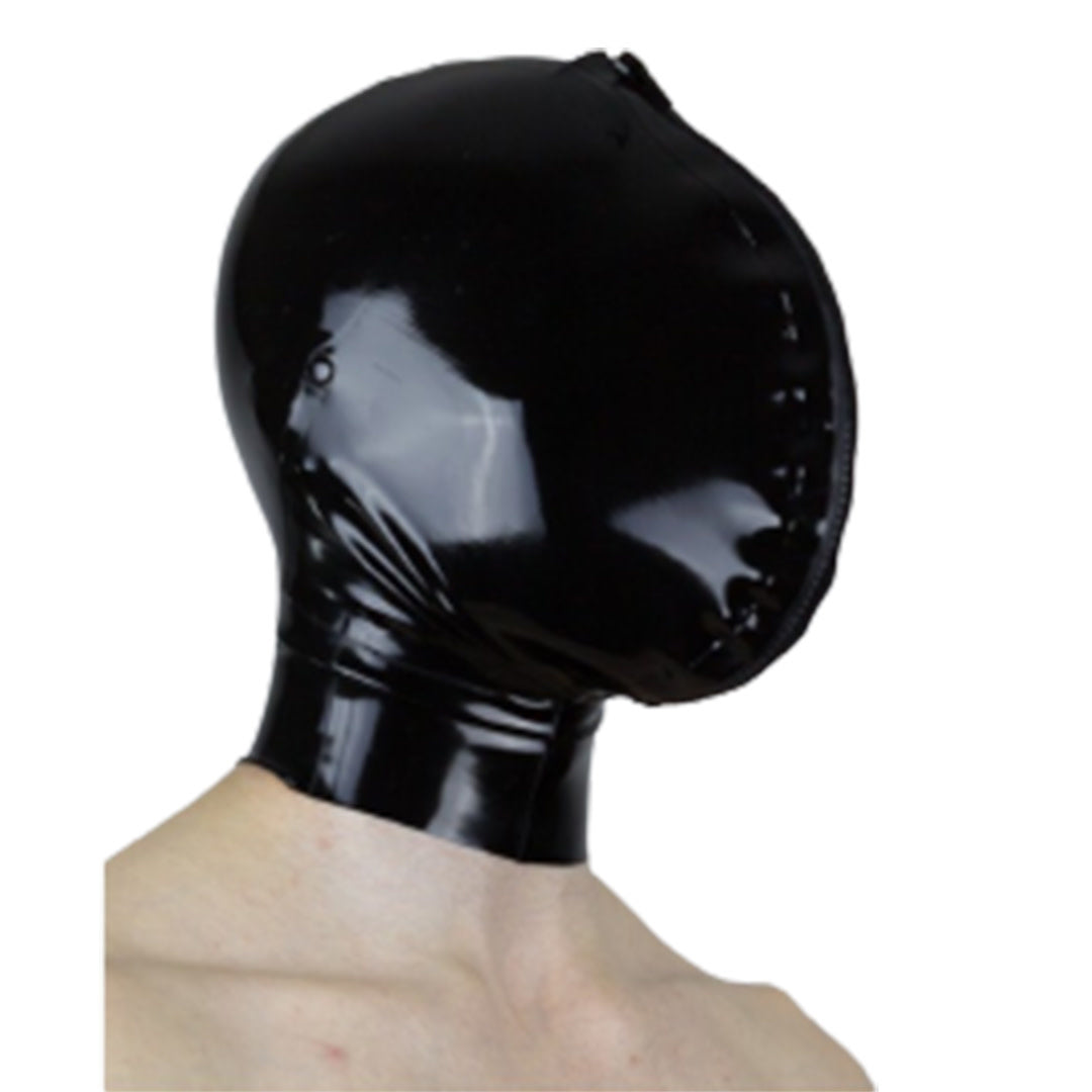 Latex Two Layer Enclosure Sensory Deprivation Hood w Zip