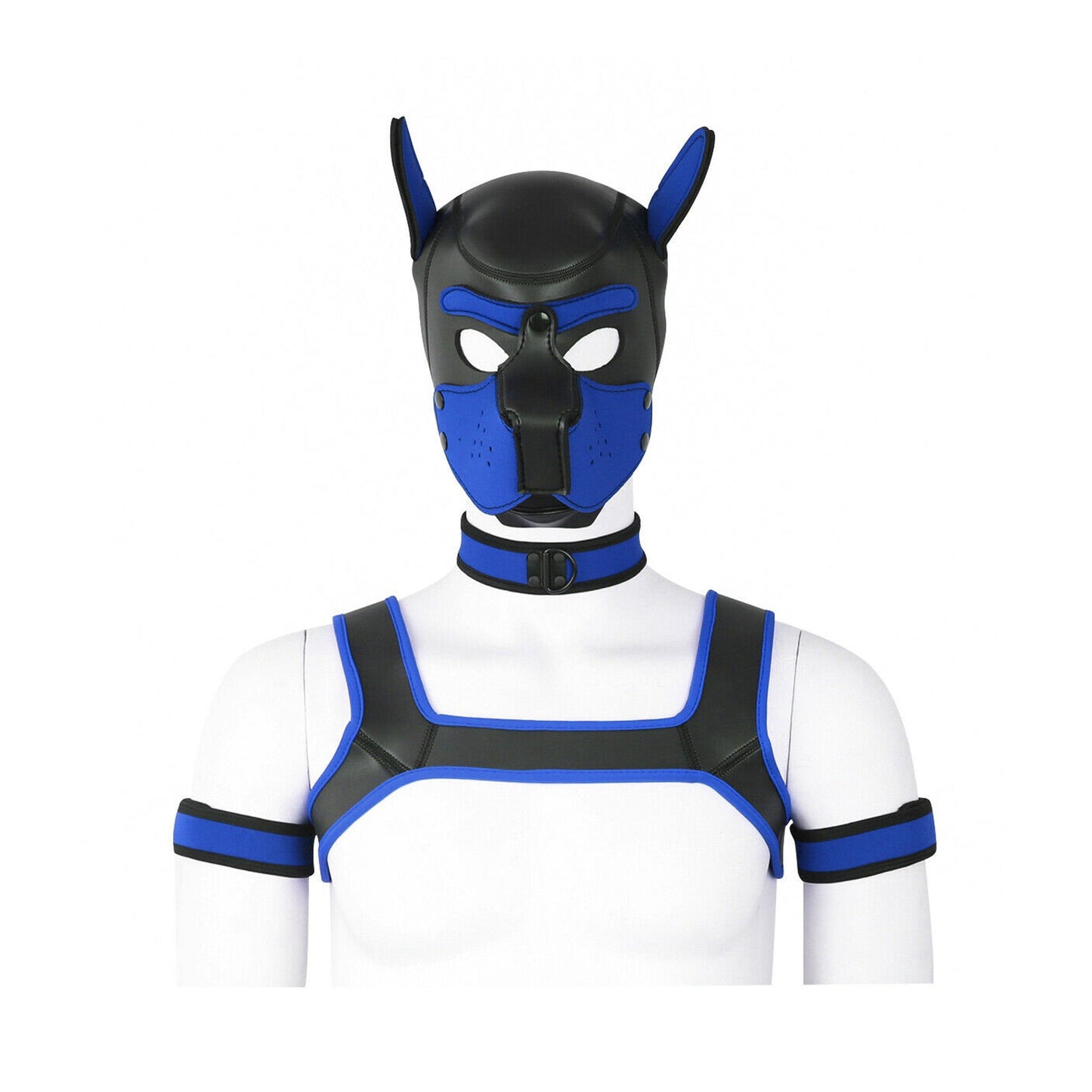 Neoprene Puppy Kit (hood, tail, armbands, collar, leash, bone gag, harness, paw gloves)