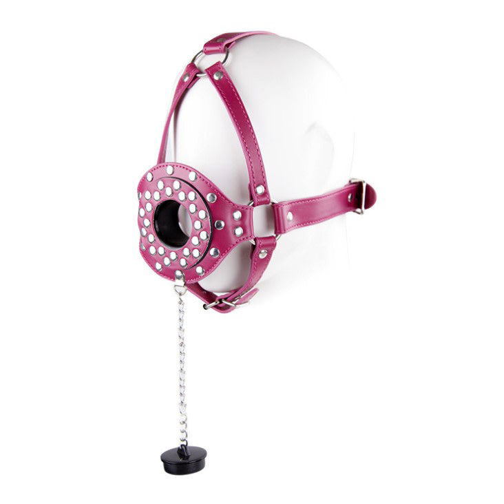 Head Harness Gag With Cover Pink