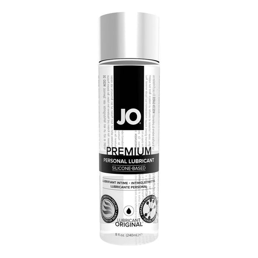 Jo Silicone Personal Lube 1oz bottle showcasing its sleek, travel-friendly design and smooth, long-lasting silicone-based formula.
