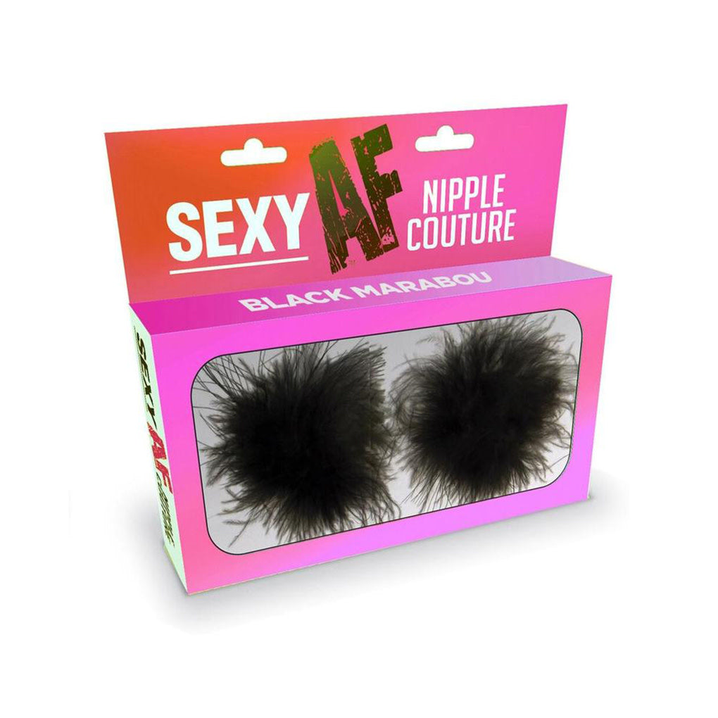 Sexy AF Marabou Nipple Couture Silicone Pasties